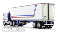 
              DCP by First Gear Bicentennial Patriot Peterbilt Model 352 COE 86" Sleeper & 40' Vintage Trailer With Reefer 1/64
            