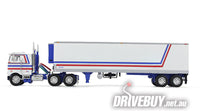 
              DCP by First Gear Bicentennial Patriot Peterbilt Model 352 COE 86" Sleeper & 40' Vintage Trailer With Reefer 1/64
            