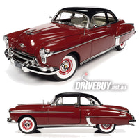 
              Auto World 1950 Oldsmobile Rocket 88 Holiday Coupe in Maroon 1/18
            