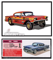 
              AMT Ala Impala 1958 Chevy Hardtop 3-in-1 Model Kit 1/25
            