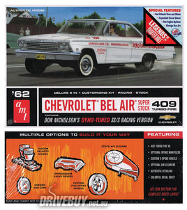 AMT Don Nicholason 1962 Chevy Bel Air Super Stock 409 Model Kit 1/25