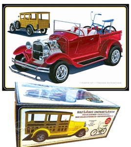 AMT 1929 Ford Model A Woody or Roadster Pickup 4-in-1 Kit 1/25