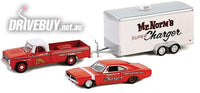 
              Greenlight Mr Norm 1966 Dodge D100 + 1969 Dodge Charger + Enclosed Car Hauler 1/64
            