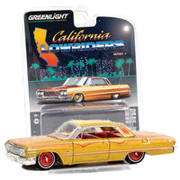 
              Greenlight California Lowriders 1963 Chevy Impala Coupe in Gold 1/64
            