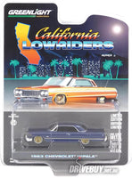 
              Greenlight California Lowriders 1963 Chevy Impala Coupe in Blue 1/64
            