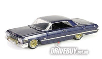 
              Greenlight California Lowriders 1963 Chevy Impala Coupe in Blue 1/64
            