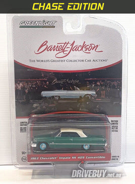 Greenlight **CHASE** Barrett-Jackson 1963 Chevrolet Impala SS 409 Convertible 1/64