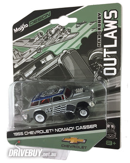 Max Grundy Outlaws Maisto Design 1955 Chevy Nomad Gasser 1/64