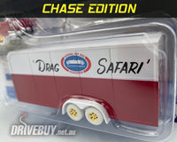 
              Johnny Lightning **CHASE** NHRA Drag Safari 1955 Chevy Nomad & Trailer 1/64
            