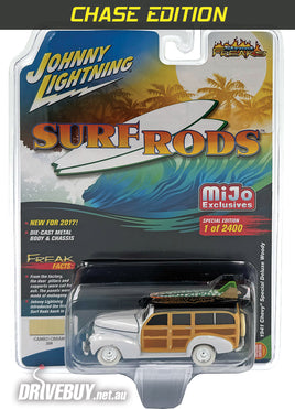 Johnny Lightning *CHASE* Surf Rods 1941 Chevy Woody Wagon 1/64