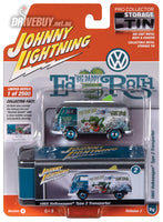 
              Johnny Lightning 1965 Rat Fink VW Kombi Transporter Silver w/ Metal Tin 1/64
            