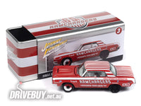 
              Johnny Lightning 1964 Ramchargers Dodge 330 in Red 1/64 w/ Metal Tin 1/64
            