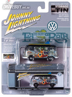 
              Johnny Lightning 1965 Rat Fink VW Kombi Transporter Blue/Black w/ Metal Tin 1/64
            