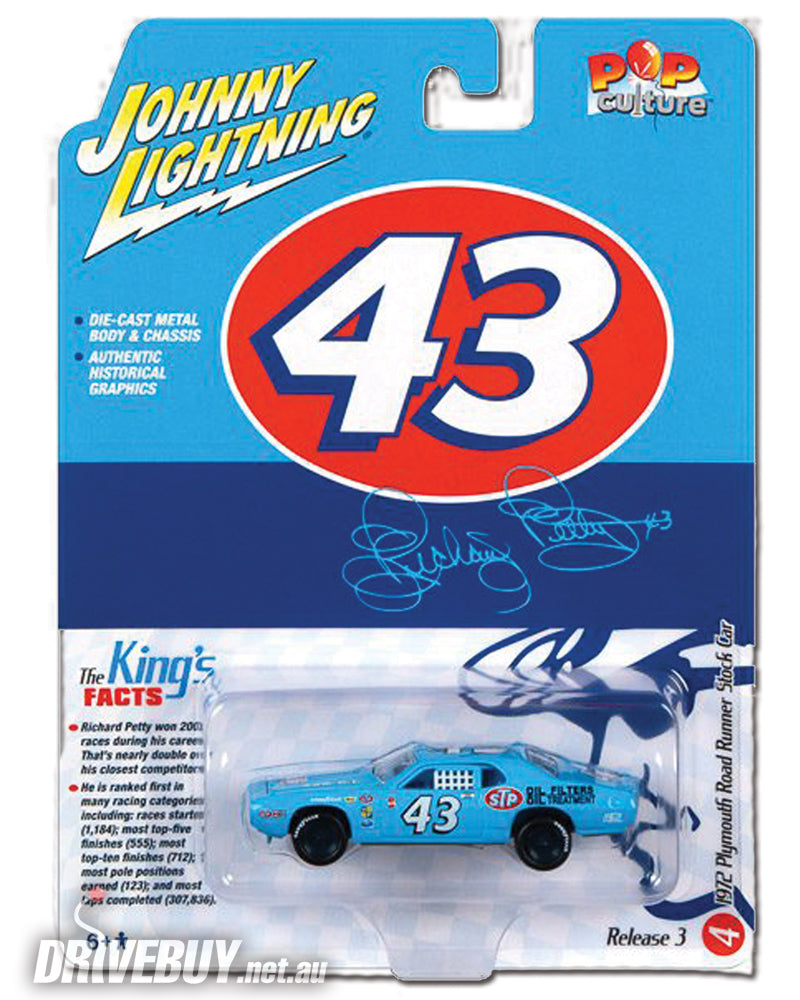 Johnny Lightning Pop Culture Richard Petty 1972 Plymouth Road Runner S DriveBuy