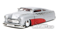 
              JADA Big Time Muscle 1951 Mercury in in Silver w/ Red Scallop 1/24
            