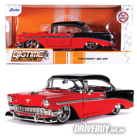 Jada Big Time Muscle 1956 Chevy Bel Air Red/Black 1/24