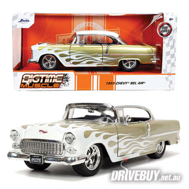 Jada Big Time Muscle 1955 Chevy Bel Air Gold/White 1/24