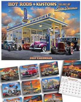 Larry Grossman / Retrovisions 2025 Hot Rod & Custom Wall Calendar