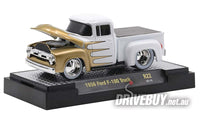 
              M2 Machines 1956 Ford F100 White w/ Gold Scallops 1/64
            