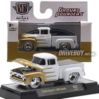 
              M2 Machines 1956 Ford F100 White w/ Gold Scallops 1/64
            