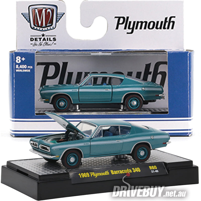 M2 1969 Plymouth Barracuda 340 1/64 Scale From Walmart