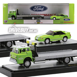 M2 Machines 1990 Ford C8000 truck & 1988 Mustang GT 1/64