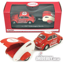 Motor City Classics 1967 VW Beetle with Teardrop Trailer 1/43