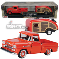 
              MotorMax 1958 Chevy Apache Pickup & Teardrop Trailer 1/24
            