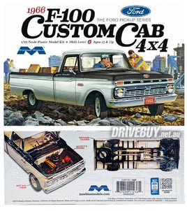 Moebius 1966 Ford F100 Custom Cab 4x4 Pickup Model Kit 1/25