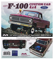 
              Moebius 1970 Ford F100 Custom Cab 4x4 Pickup Model Kit 1/25
            